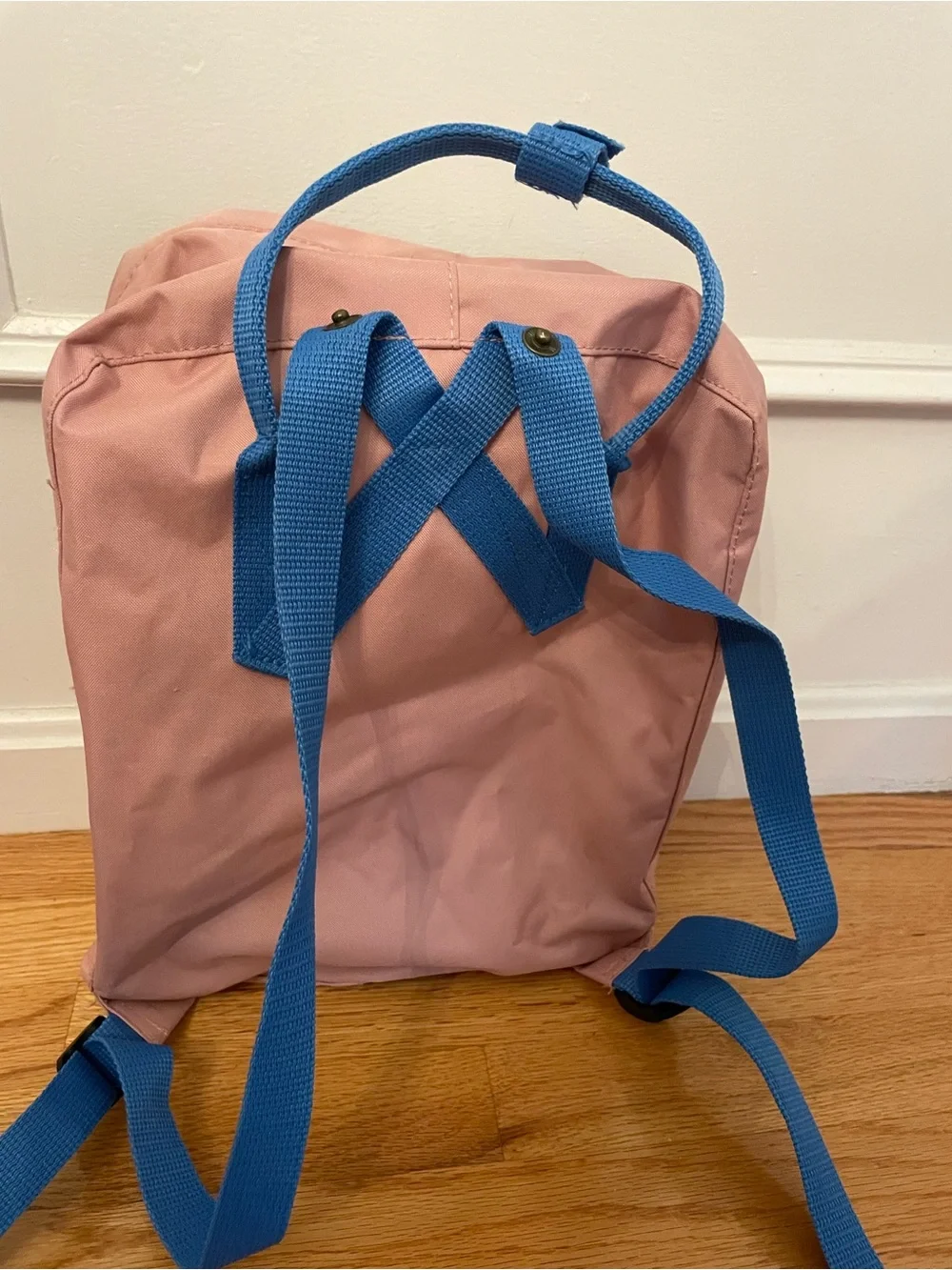 Fjallraven Kånken Pink mini Backpack with Blue Accents